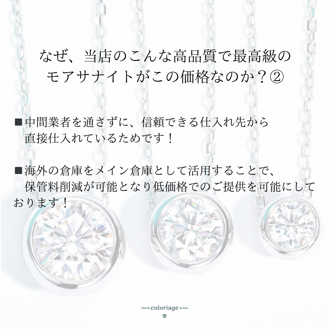 -「幸運の光」Moissanite circleJewelry - 安心の鑑定書付き